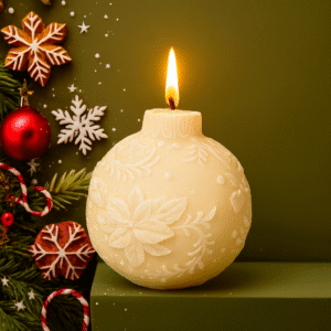 Świeca Dekoracyjna - Bombka Świąteczna