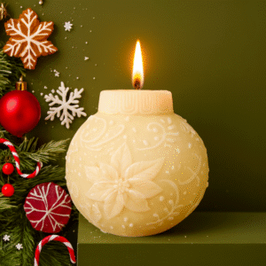 Świeca Dekoracyjna - Bombka Świąteczna