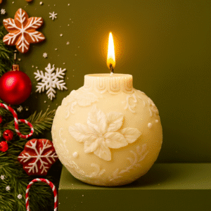 Świeca Dekoracyjna - Bombka Świąteczna