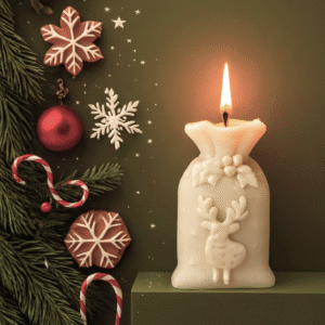 Świeca Dekoracyjna - Worek Renifer