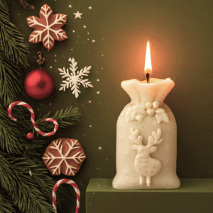 Świeca Dekoracyjna - Worek Renifer